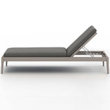 Sherwood Outdoor Chaise, Charcoal/Weathered Grey-Furniture - Chairs-High Fashion Home