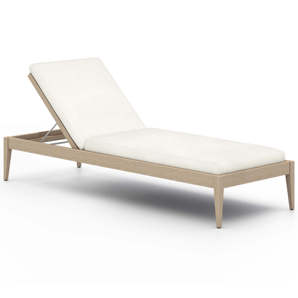 Sherwood Outdoor Chaise, Natural Ivory/Washed Brown-Furniture - Chairs-High Fashion Home