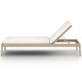 Sherwood Outdoor Chaise, Natural Ivory/Washed Brown-Furniture - Chairs-High Fashion Home