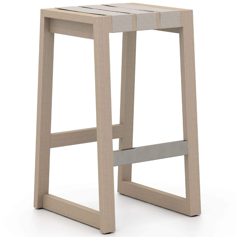 Sonoma Outdoor Bar Stool, Washed Brown-Furniture - Dining-High Fashion Home