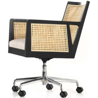 Antonia Desk Chair, Brushed Ebony-Furniture - Office-High Fashion Home