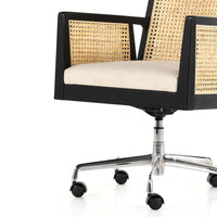 Antonia Desk Chair, Brushed Ebony-Furniture - Office-High Fashion Home