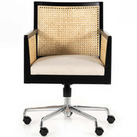 Antonia Desk Chair, Brushed Ebony-Furniture - Office-High Fashion Home
