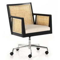 Antonia Desk Chair, Brushed Ebony-Furniture - Office-High Fashion Home