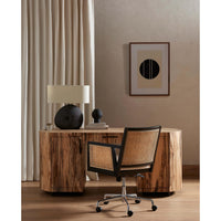 Antonia Desk Chair, Brushed Ebony-Furniture - Office-High Fashion Home