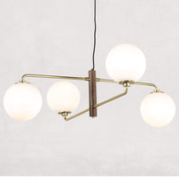 Colome Chandelier, Natural Walnut-Lighting-High Fashion Home