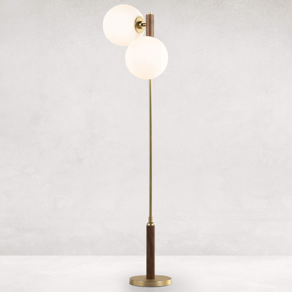 Colome Floor Lamp, Natural Walnut-Lighting-High Fashion Home