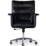 Humphrey Leather Desk Chair, Sonoma Black-Furniture - Office-High Fashion Home