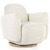 Enya Swivel Chair, Gibson White-Furniture - Chairs-High Fashion Home