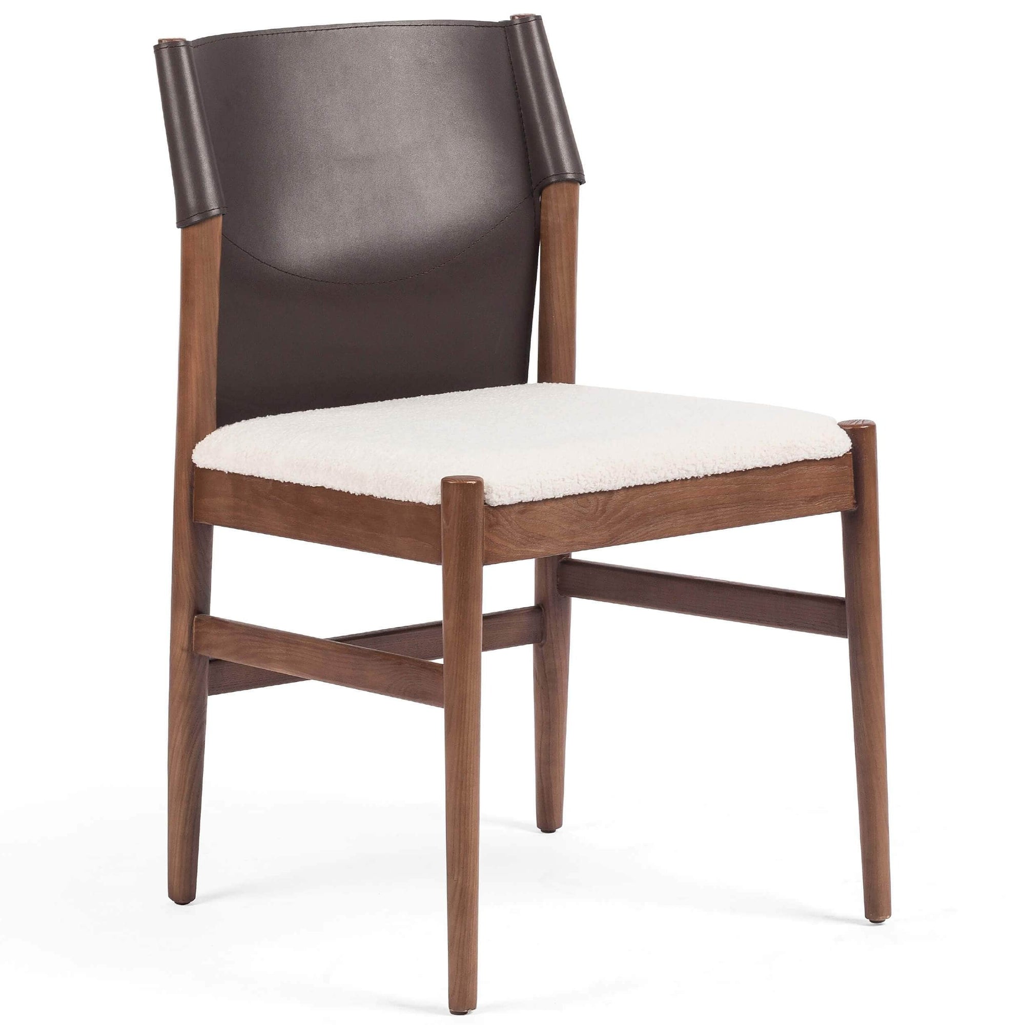 Lulu Armless Dining Chair, Espresso Leather, Set of 2 – High Fashion Home