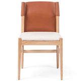 Lulu Armless Dining Chair, Saddle Leather Blend-Furniture - Dining-High Fashion Home