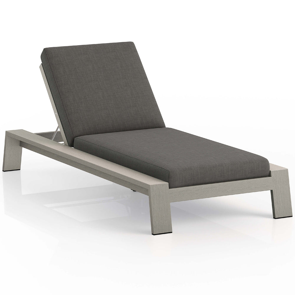 Monterey Outdoor Chaise, Charcoal/Weathered Grey-Furniture - Chairs-High Fashion Home