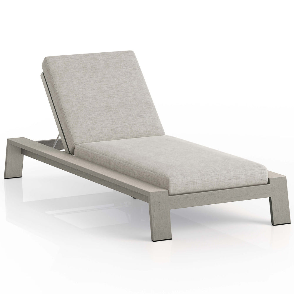 Monterey Outdoor Chaise, Stone Grey/Weathered Grey-Furniture - Chairs-High Fashion Home