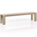 Monterey Outdoor Dining Bench, Washed Brown-Furniture - Dining-High Fashion Home