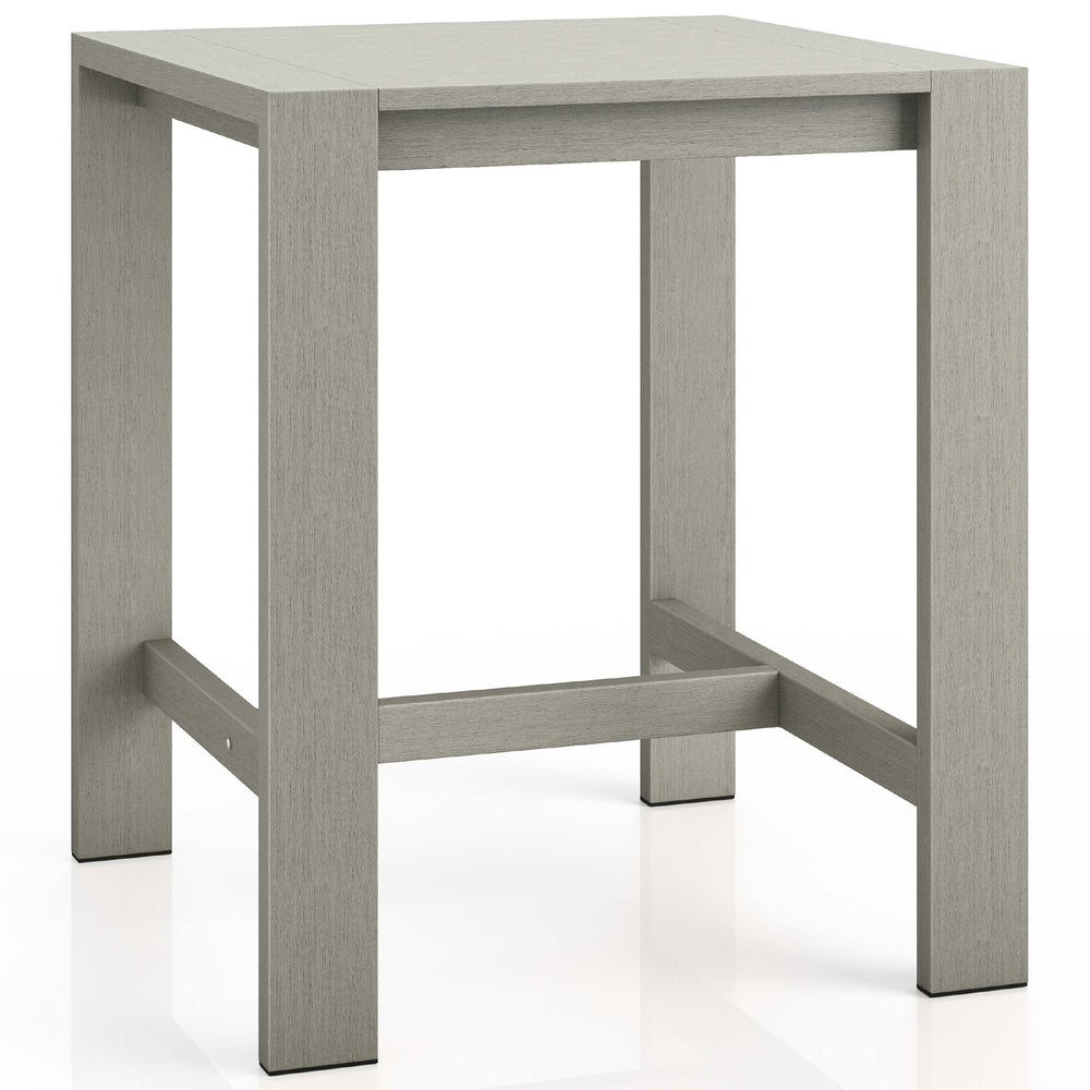 Monterey Outdoor Bar Table, Weathered Grey-Furniture - Dining-High Fashion Home