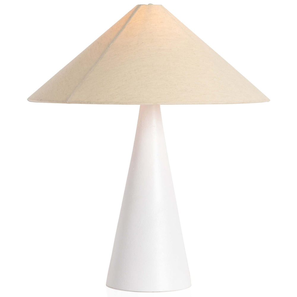 Nour Table Lamp, Matte White-Lighting-High Fashion Home