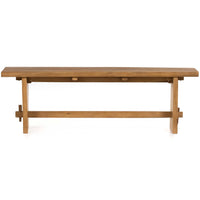 Saban Outdoor Bench, Natural Teak-Furniture - Chairs-High Fashion Home