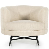 Carmela Swivel Chair, Irving Taupe-Furniture - Chairs-High Fashion Home