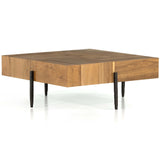 Indra Squared Coffee Table, Natural Yukas-Furniture - Accent Tables-High Fashion Home