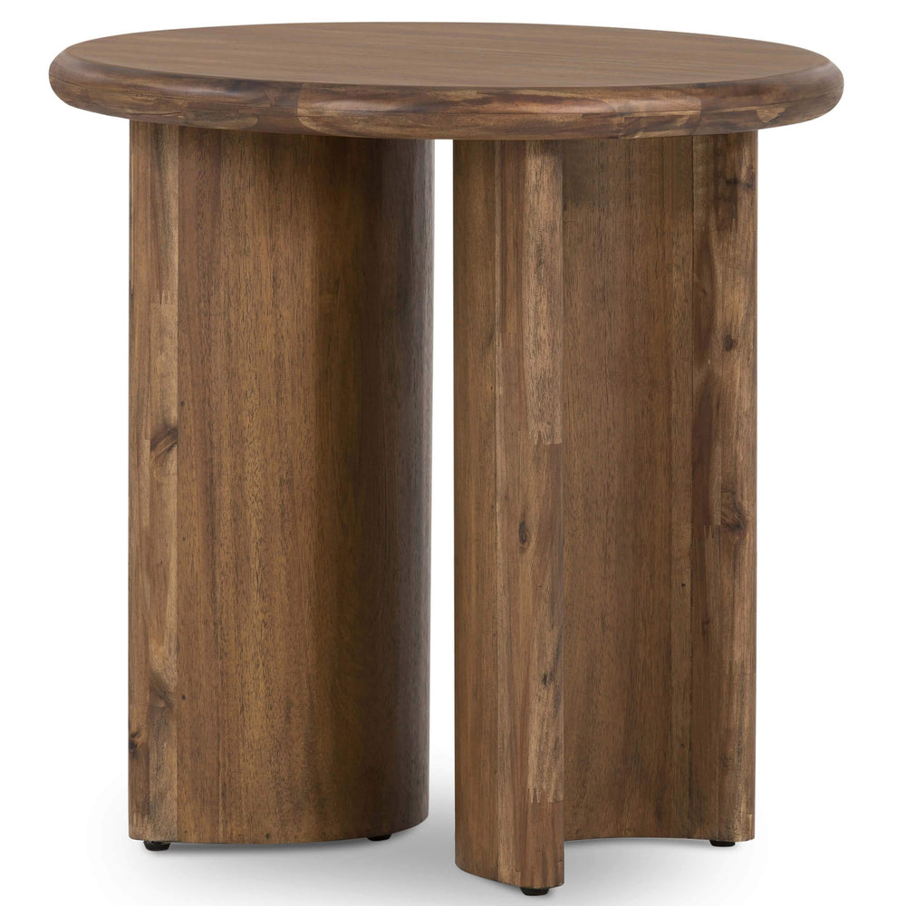 Paden End Table, Seasoned Brown Acacia-Furniture - Accent Tables-High Fashion Home