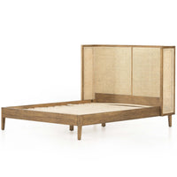 Antonia Cane Bed, Toasted Parawood-Furniture - Bedroom-High Fashion Home
