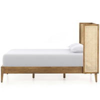 Antonia Cane Bed, Toasted Parawood-Furniture - Bedroom-High Fashion Home
