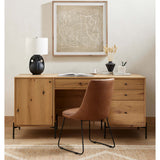 Eaton Executive Desk, Light Oak Resin-Furniture - Office-High Fashion Home