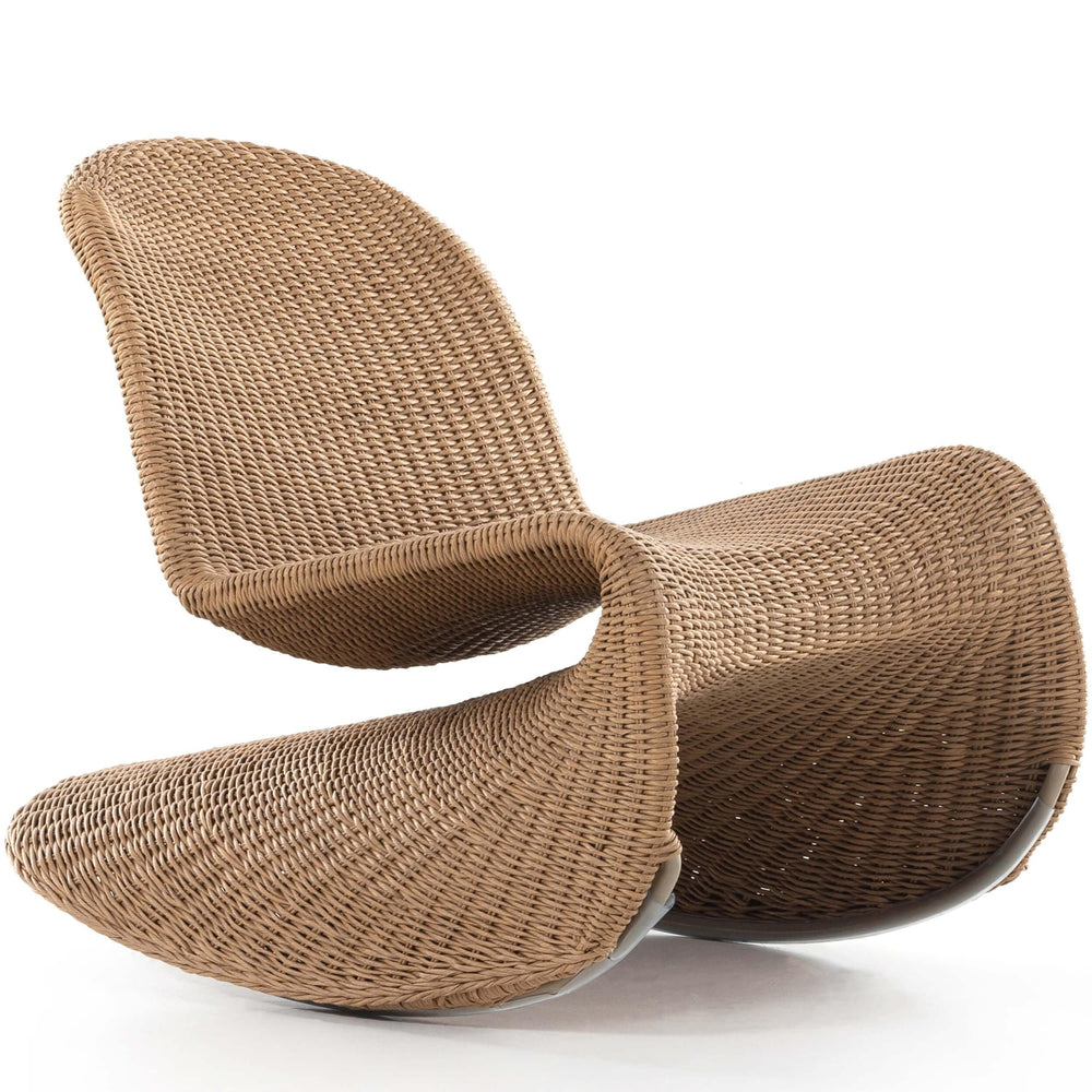 Portia Outdoor Rocking Chair, Natural-High Fashion Home