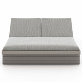 Leroy Outdoor Double Chaise, Faye Ash/Weathered Grey-Furniture - Chairs-High Fashion Home