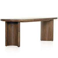 Paden Dining Bench, Seasoned Brown Acacia-Furniture - Dining-High Fashion Home