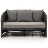 Porto Outdoor Daybed, Charcoal-Furniture - Chairs-High Fashion Home