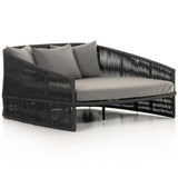 Porto Outdoor Daybed, Charcoal-Furniture - Chairs-High Fashion Home