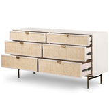 Luella 6 Drawer Dresser, Matte Alabaster-Furniture - Storage-High Fashion Home