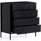 Soto 5 Drawer Dresser, Black-Furniture - Storage-High Fashion Home