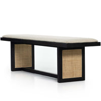 Clarita Dining Bench, Black Mango-Furniture - Dining-High Fashion Home