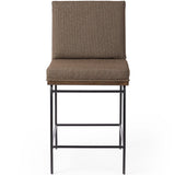 Crete Counter Stool, Fiqa Boucle Cocoa by Four Hands