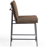 Crete Counter Stool, Fiqa Boucle Cocoa by Four Hands