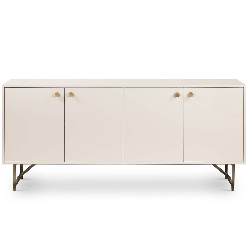 Van Sideboard Table, Matte Alabaster-Furniture - Storage-High Fashion Home