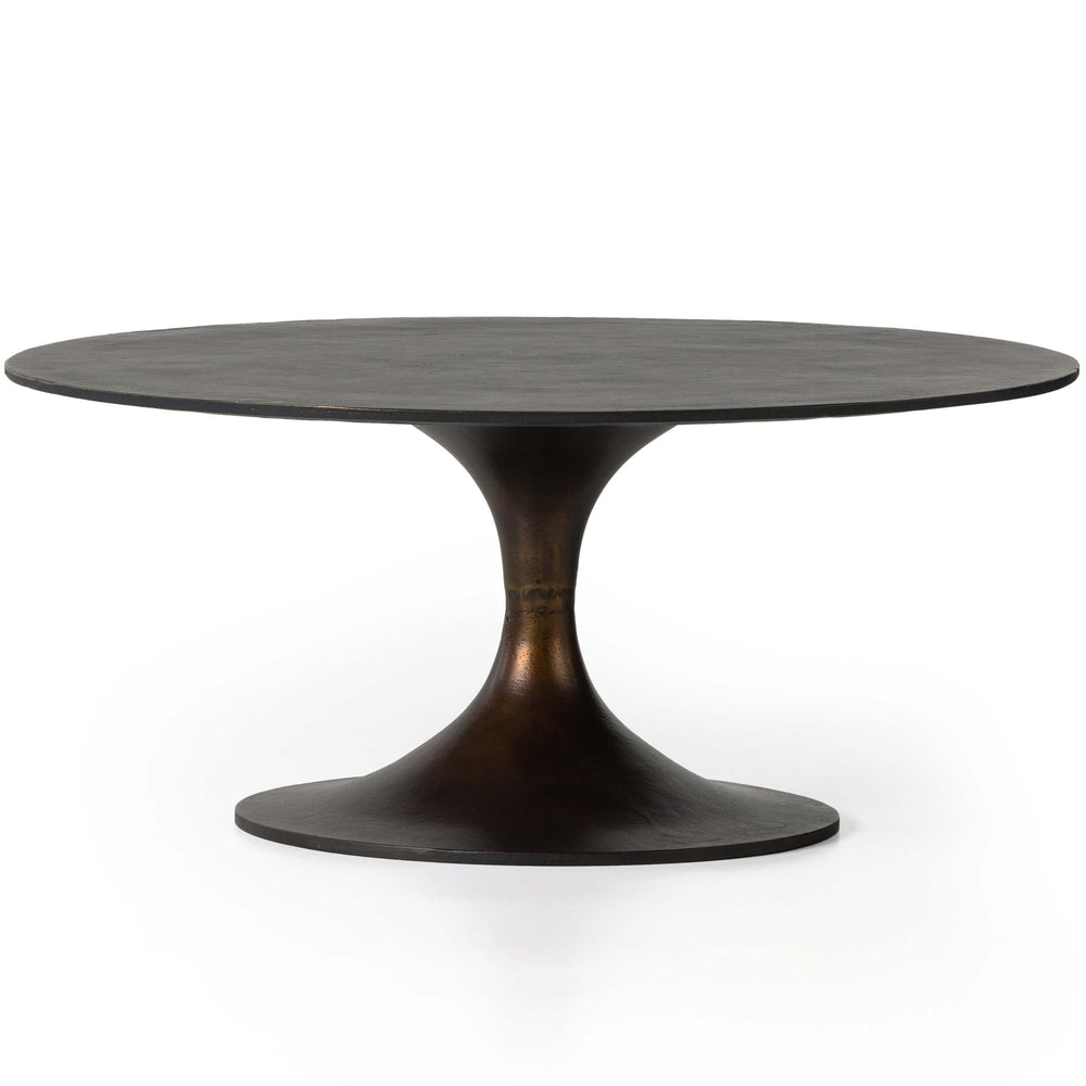 Simone Round Coffee Table, Antique Rust-Furniture - Accent Tables-High Fashion Home