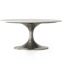 Simone Round Coffee Table, White Marble-High Fashion Home