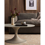 Simone Round Coffee Table, Matte White-Furniture - Accent Tables-High Fashion Home