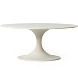 Simone Round Coffee Table, Matte White-Furniture - Accent Tables-High Fashion Home
