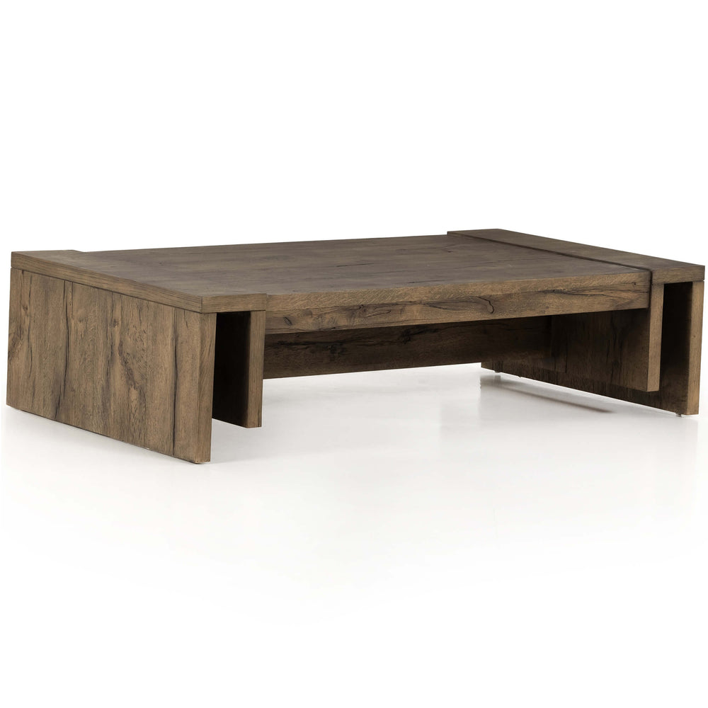 Beam Coffee Table, Rustic Veneer-Furniture - Accent Tables-High Fashion Home