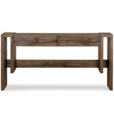 Beam Console Table, Rustic Fawn Veneerc-Furniture - Accent Tables-High Fashion Home