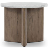Toli End Table, Italian White-Furniture - Accent Tables-High Fashion Home