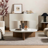 Toli End Table, Italian White-Furniture - Accent Tables-High Fashion Home