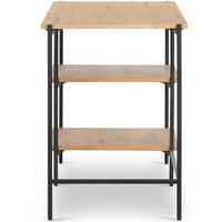 Eaton Modular Desk W/shelves, Light Oak-Furniture - Office-High Fashion Home