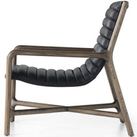 Keaton Leather Chair, Harness Black-Furniture - Chairs-High Fashion Home