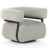 Gareth Swivel Chair, Torrance Silver-Furniture - Chairs-High Fashion Home