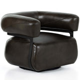 Gareth Leather Swivel Chair, Deacon Wolf-Furniture - Chairs-High Fashion Home